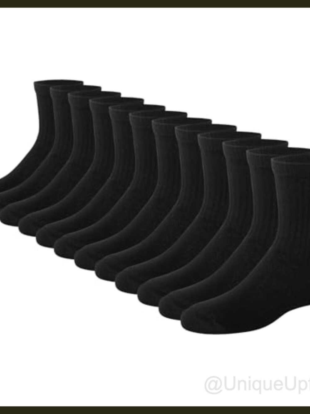 Boys Athletic Crew Socks 12 Pack Moisture Wicking Cushioned